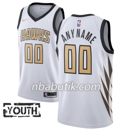 NBA Børn Trøje Atlanta Hawks Custom 2018-19 Nike City Edition Hvid Swingman NBA Børn Trøje Atlanta Hawks Custom 2018-19 Nike City Edition Hvid Swingman